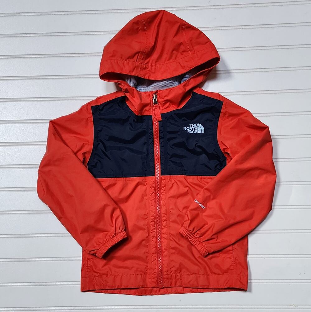 The North Face Boys Dryvent Rain Jacket Size XXS (5) Red & Navy